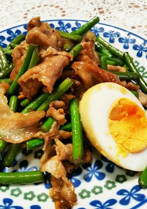 豚肉とにんにくの芽のガッツリ炒め-レシピのメイン写真