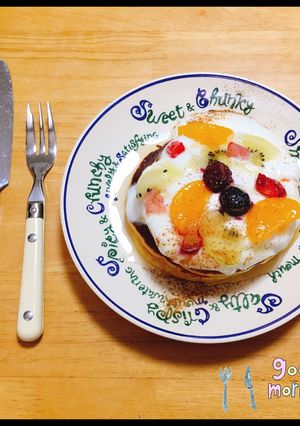 大豆粉で作ったヘルシーホットケーキ-レシピのメイン写真