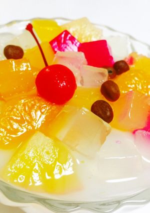 カルピスわらび餅とフルーツ盛り合わせ-レシピのメイン写真