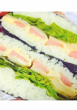 だいすき♡♡エリンギチーズのおにぎらず♫-レシピのメイン写真