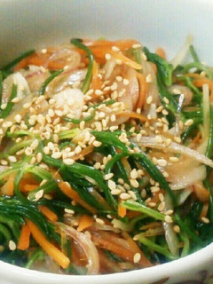 おかひじき(水菜でもok)三色ポン酢和え-レシピのメイン写真