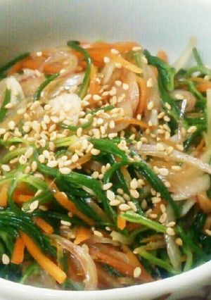 おかひじき(水菜でもok)三色ポン酢和え-レシピのメイン写真