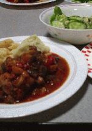 カラフル!パプリカとチキンのトマト煮-レシピのメイン写真