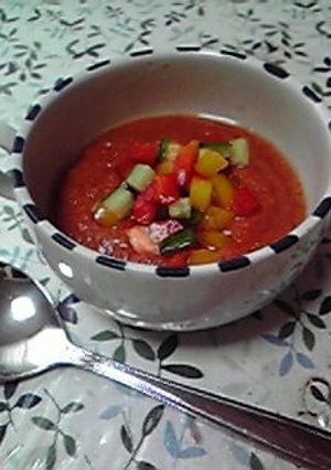 抗癌剤中・意外に食べやすい！ガスパチョ-レシピのメイン写真