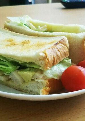 サラダチキンのグリーンもりもりサンド-レシピのメイン写真