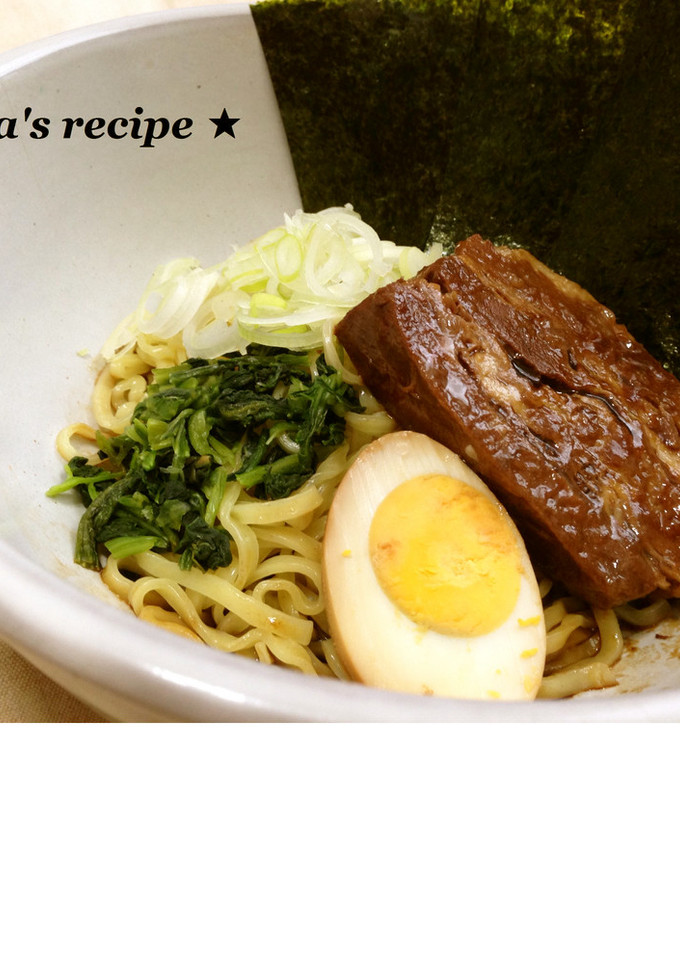 豚の角煮を作ったら煮汁で美味しい油そばを-レシピのメイン写真