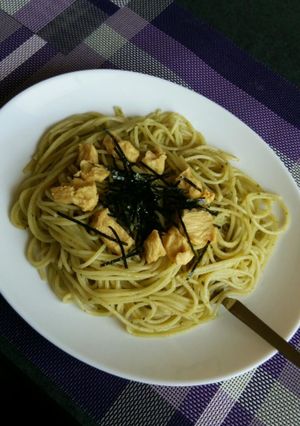 バジルと豆腐のスパゲッティ-レシピのメイン写真