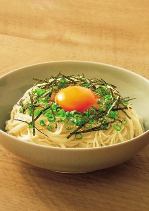 鶏だし香る！かま玉そうめん-レシピのメイン写真