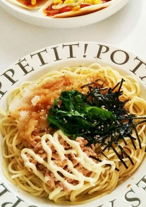 ツナと大根おろしの冷製マヨパスタ-レシピのメイン写真