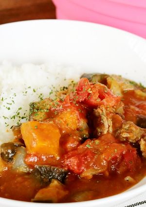 レンジで簡単美味！野菜いっぱい無水カレー-レシピのメイン写真