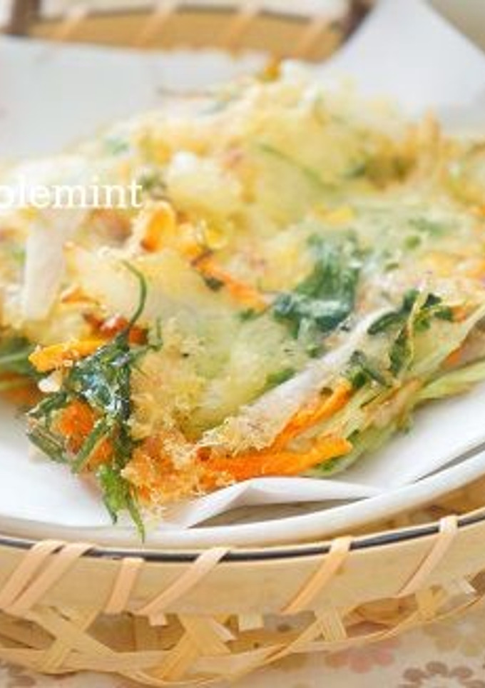 彩り野菜とコーンと桜海老のかき揚げ天-レシピのメイン写真
