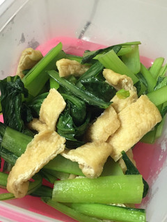 小松菜と油揚げの炒め物-レシピのメイン写真
