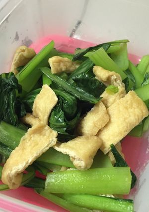 小松菜と油揚げの炒め物-レシピのメイン写真