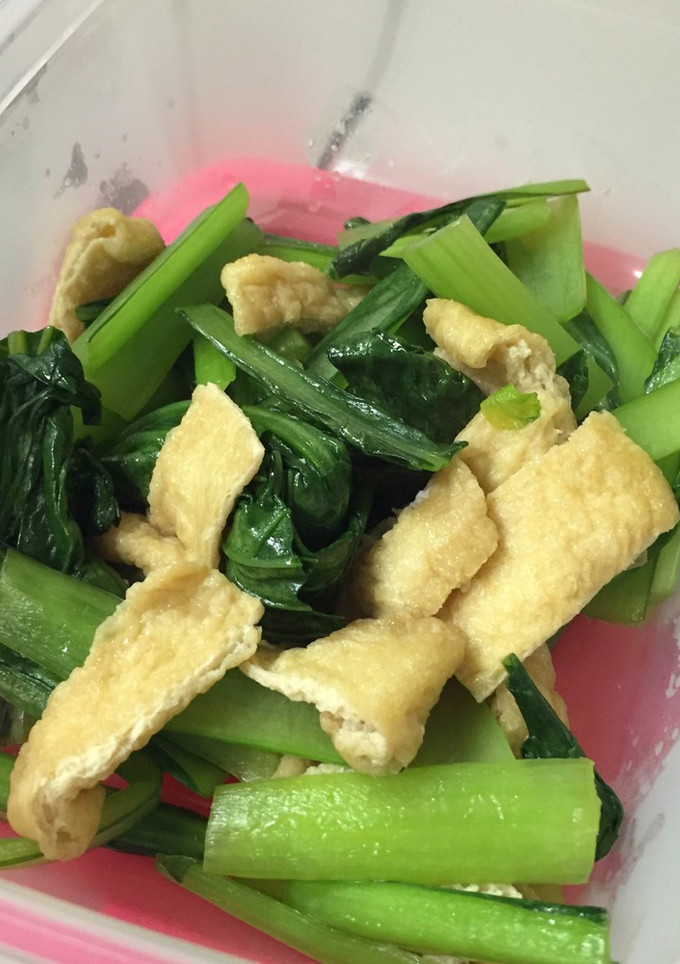 小松菜と油揚げの炒め物-レシピのメイン写真