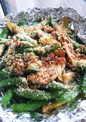 ＊えんどうとたけのこのパン粉チーズ焼き＊-レシピのメイン写真