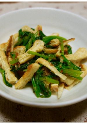 ほうれん草と焼き揚げの和え物-レシピのメイン写真