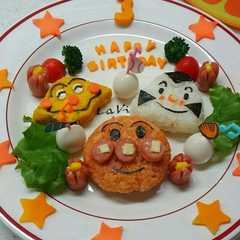 ☆３才のお誕生日アンパンマンプレート☆-レシピのメイン写真