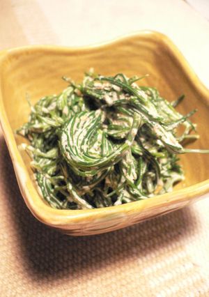 おかひじきのすりゴマ♪マヨニンニクあえ♪-レシピのメイン写真