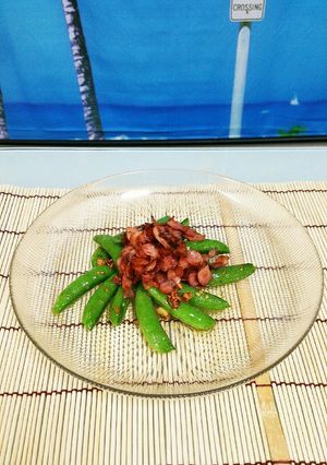 簡単!スナップエンドウ&カリカリベーコン-レシピのメイン写真