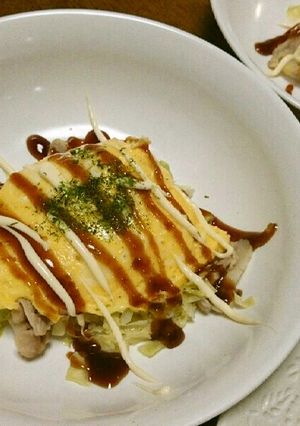 春キャベツでとん平焼き-レシピのメイン写真