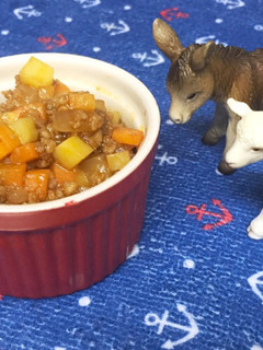 簡単5分で常備品!洋風野菜入りそぼろ♪-レシピのメイン写真