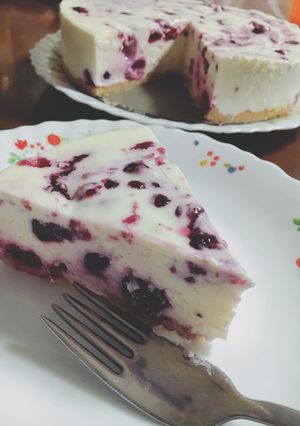 濃厚簡単ブルーベリーレアチーズケーキ-レシピのメイン写真