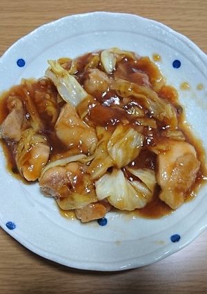 鶏のモモ肉とキャベツ砂糖醤油をからませて-レシピのメイン写真