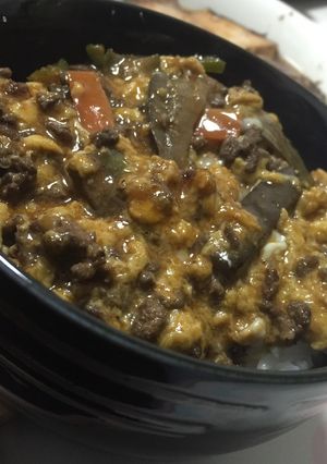残り物調理！麻婆茄子丼-レシピのメイン写真
