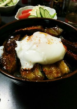 キムチの素で♪茄子の蒲焼き丼♥-レシピのメイン写真