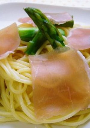 生ハムとアスパラのパスタ。-レシピのメイン写真