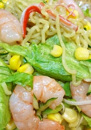 簡単★【ごろごろエビのラーメンサラダ】♪-レシピのメイン写真