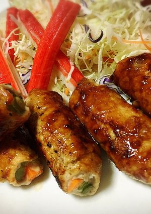 ニンニクの芽の肉まき-レシピのメイン写真