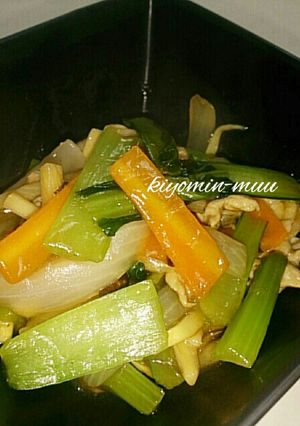 小松菜と豚肉の中華炒め♡ 丼にも♪-レシピのメイン写真