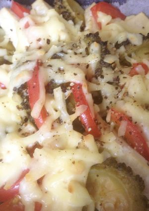 ゴーヤーとトマトとお豆腐のチーズ焼き-レシピのメイン写真