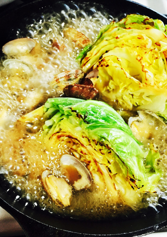 キャベツとアサリの熱々だしスープ炒め-レシピのメイン写真