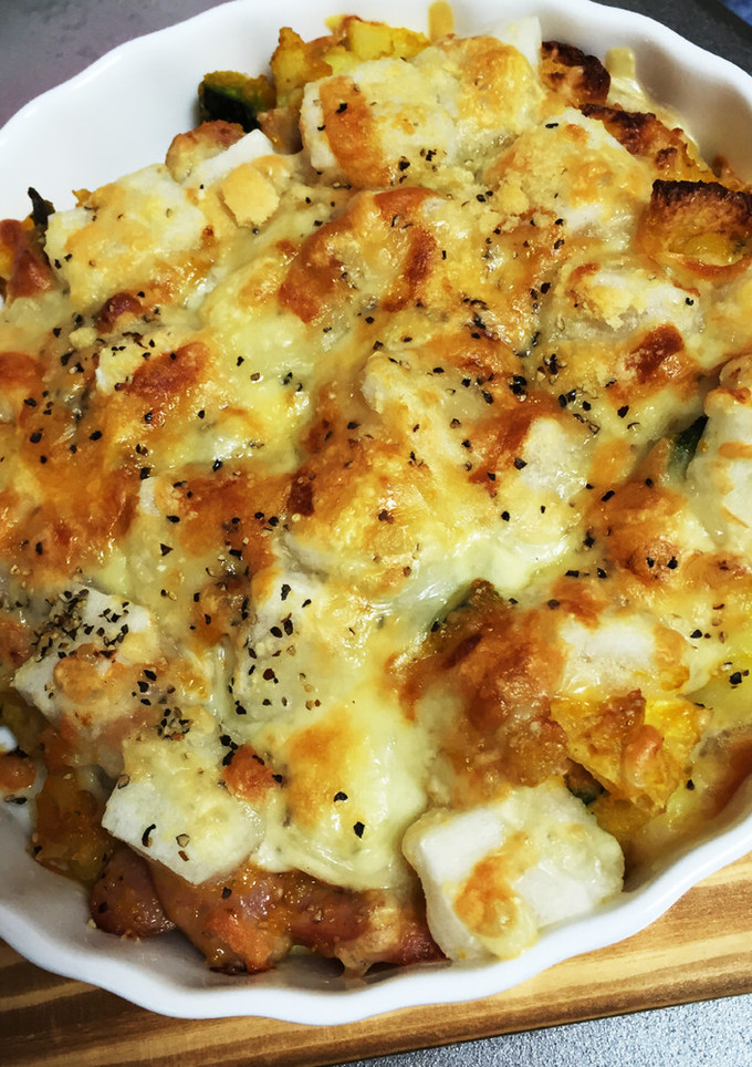 じゃがいもとかぼちゃの味噌チーズ焼き-レシピのメイン写真