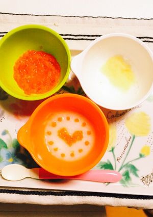 人参トロトロ 離乳食初期 離乳食アート-レシピのメイン写真
