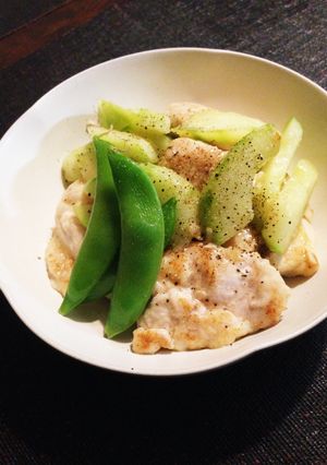 ゆる糖質オフ 鶏むねときゅうりの炒め物-レシピのメイン写真