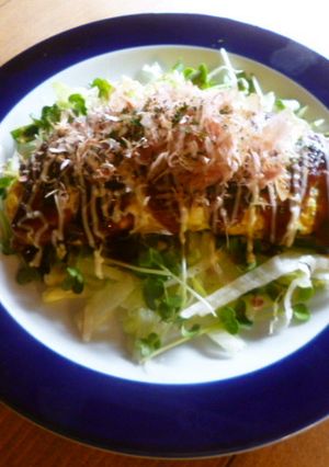 ニラ玉サラダ☆お好み焼き風♪-レシピのメイン写真