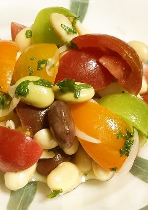 発芽豆とミニトマトのサラダ -レシピのメイン写真