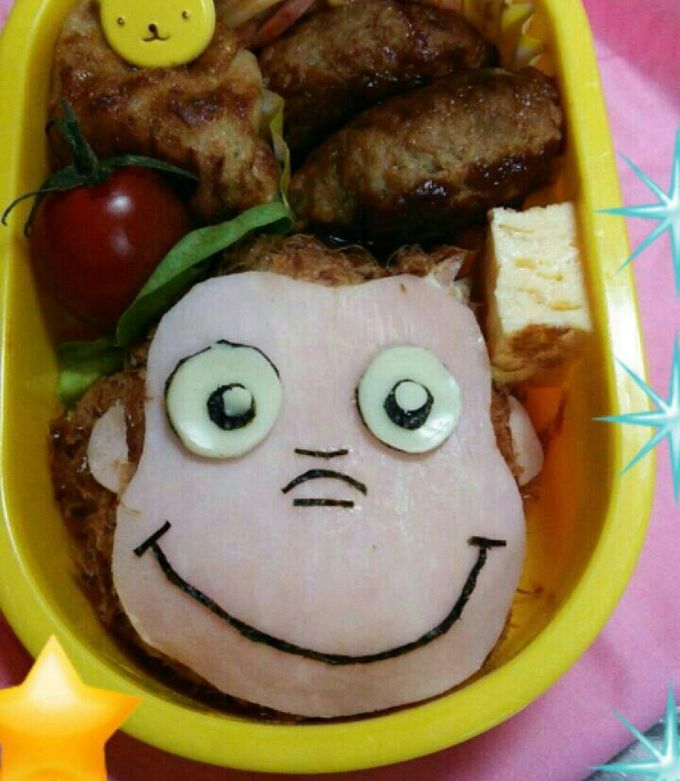 おさるのジョージキャラ弁-レシピのメイン写真
