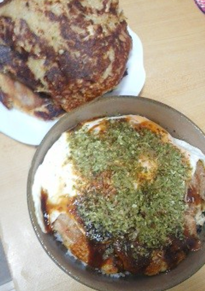 丼にもできる!ふわふわ生地のお好み焼き-レシピのメイン写真