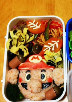 【キャラ弁】マリオの秋-レシピのメイン写真