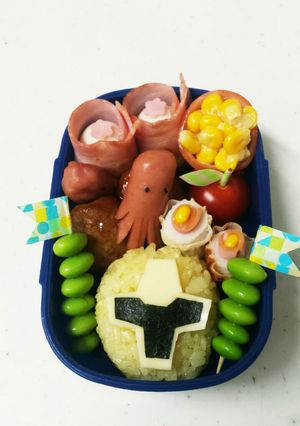 キャラ弁♡ニンニンジャー黄-レシピのメイン写真