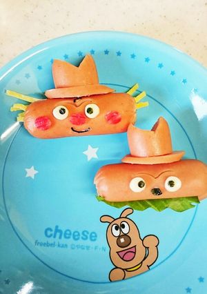 キャラ弁♪ウインナーの焼きそばパンマン-レシピのメイン写真