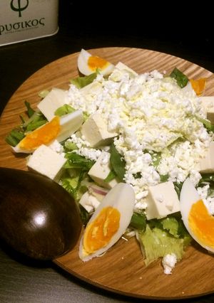 オイルと塩だけ!チーズ入り豆腐サラダ-レシピのメイン写真
