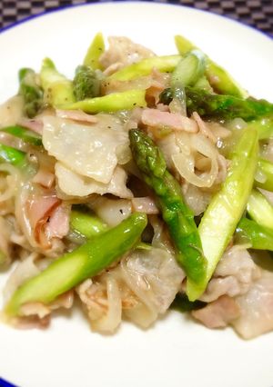 豚バラとアスパラのさっぱりうま塩炒め☆-レシピのメイン写真