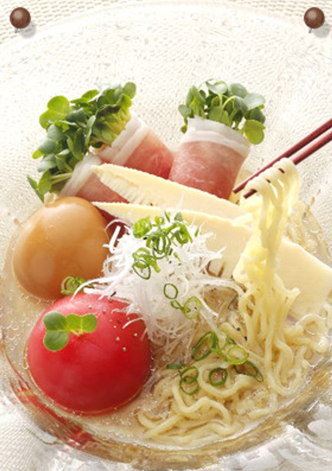 生ハムとトマトの冷製塩ラーメン-レシピのメイン写真