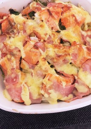 鮭とベーコンのチーマヨオーブン焼き-レシピのメイン写真