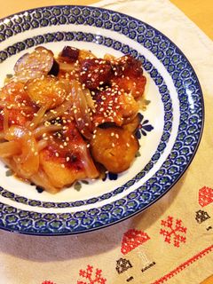 ご飯がススム♡鶏肉とナスのケチャ甘酢炒め-レシピのメイン写真